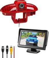 HD 720P galinio vaizdo kamera ant 3-iojo stabdžių žibinto Kamera Stogo kraštas Parkavimo pagalba Opel Vivaro Trafic MK2 Opel Combo C Primastar Fiat Talento 2001-2014 +4.3 colių monitoriaus TFT ekranas LCD ekranas