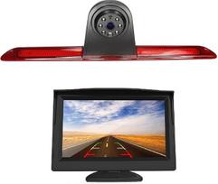 HD 720p Trečioji stogo stabdžių šviesos kamera Stabdžių šviesos stovėjimo kamera atbulinės eigos kamera + 5 colių monitorius, skirtas Transporteriui/for Ford/for Transit V363/for Jumbo F150/F250/F350/for Transit MK 8 2014
