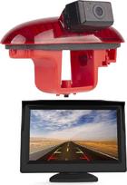 HD 720p trečiojo stogo stabdžių žibinto kamera stabdžių žibintas + 4,3 colio monitoriaus ekranas, skirtas Vauxhall/Vivaro/Renault/Trafic/Vauxhall/Combo/Nissan/Primastar 2001-2014 m.