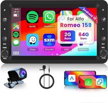 Hodozzy 2G + 64G Android automobilinis radijas Alfa Romeo 159 2004-2011 m. su belaidžiu Carplay Android automobilis, radijas 7 colių jutiklinis ekranas 2 DIN su GPS navigacija WiFi Bluetooth DSP FM/RDS radijas su atbulinės eigos kamera