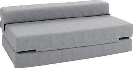 HOMCOM grindų sofa "2-in-1" sulankstoma sofa lova su patalynės užvalkalu 2 žmonėms, paminkštinta sofa lova iki 250 kg keliamosios galios, skirta svetainei, miegamajam, pilka