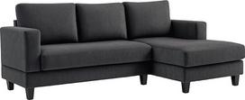 HOMCOM kampinė sofa sofa su šezlongu 3-vietė sofa L formos paminkštinta kampinė sofa su virvele ir didelio tankio putomis iki 400 kg, skirta svetainei ir miegamajam 214 x 134 x 87 cm, tamsiai pilka