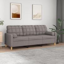 Homgoday 3 vietų sofa su pagalvėle Taupe 180cm audinys Sofa lova Svetainės sofos Sofos Lauko sodo svetainė Lauko svetainė Terasa Lauko