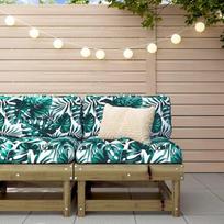 Homgoday Centrinė sodo sofa iš impregnuotos pušies medienos Lauko sofos sodo lovai Sofa sofa Sodo sofa Svetainės sofa Patio lauko baldai c1