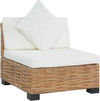 Homgoday Lauko sodo sofa Be porankių sofa su natūralaus rotango pagalvėle Sofa sofa Sofa sodo sofa Svetainės sofa Patio lauko baldai