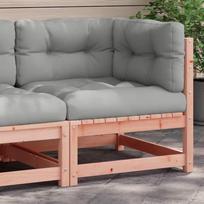 Homgoday Sodo kampinė sofa su pagalvėle Medžio masyvo Douglaso eglės sofos Lauko lova Sofa Sofa Sofa Sodo sofa Svetainės sofa Terasa Lauko baldai