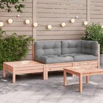 Homgoday Sodo sofos pagalvėlės ir kojų atramos Kietos Douglaso eglės medienos sofos Lauko lova Sofa Sofa Sofa Sodo sofa Svetainės terasa Lauko baldai