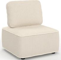 IDMarket - Smėlio spalvos velvetinis sofos modulis ir fotelis