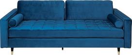 invicta INTERIOR riess-Ambiente.de Elegantiško dizaino sofa Cosy Velvet 220 cm Aqua Velvet Spring Core 3-vietė sofa Sofa Sofa komplektas