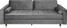 invicta INTERIOR Elegantiško dizaino sofa Cosy Velvet 220 cm Pilka Velvet Spring Core 3-vietė sofa sofa sofa