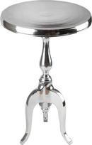 invicta INTERIOR Savoy Elegantiško dizaino šoninis staliukas 55 cm aliuminio sidabro spalvos staliukas Apvalus kavos staliukas Svetainės staliukas