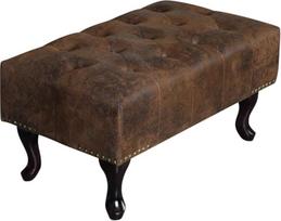 invicta INTERJERAS Dizainas "Chesterfield Footstool" antikvarinės išvaizdos taburetės Svetainės minkštasuoliai