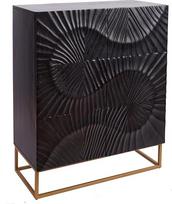 invicta INTERJERAS Scorpion Solid Highboard 120 cm Mango mediena Elaborate 3D Carvings Tall Cabinet Solid Wood Cabinet