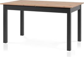 išmanusis valgomojo stalas, 140 x 80 cm, raukšlėto ąžuolo, virtuvės stalas, išplečiamas su prailginimo plokšte iki 180 cm, pagamintas iš inžinerinės medienos, modernus, skirtas iki 8 žmonių