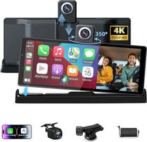 Išskirtinis laikiklis: 10,26 colio nešiojamasis "Driveplay" automobilinis radijas "Carplay", "Android" automobilinis ekranas su 350° pasukama 4K prietaisų kamera, "Dual Bluetooth" vairavimo navigacija SI.ri G-oogle