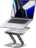 j5create Daugiakampis aliumininis nešiojamojo kompiuterio stovas, ergonomiškas nešiojamojo kompiuterio stovas, tinka "MacBook", "Dell", "HP", "Lenovo", tinka daugumai nešiojamųjų kompiuterių iki 16 colių (JTS127)