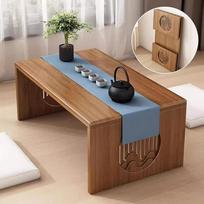 Japoniškas grindų stalas, sulankstomas altoriaus stalas, žemas kavos staliukas, skirtas sėdėti ant grindų, japoniškas meditacijos stalas, Tatami Puja stalas, skirtas svetainei, valgomajam, arbatai, namų apdailai (dydis: 80 cm)