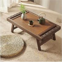 Japoniško stiliaus sulankstomas kavos staliukas Universalus medžio masyvo grindų stalas