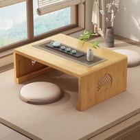 Japonų sulankstomas grindų stalas, bambuko kavos staliukas, sulankstomas arbatos stalas, žemas stalas, nešiojamasis sulankstomas tatami stalas, Kotatsu stalas svetainei, valgomajam, namų apdailai (99.1 x