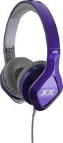 JVC HA-SR100X-VE ausinės su integruotu 1 mygtuko nuotolinio valdymo pulteliu / mikrofonu, violetinės spalvos