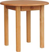 k koma Apvalus pušies stalas su stalčiumi, valgomojo stalas, virtuvės stalas, 90 cm, restorano masyvas (alksnis)