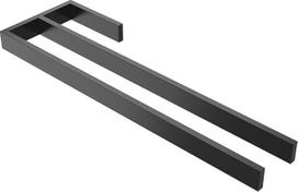 kalb Jörn rankšluosčių džiovintuvas su dviem strypais, juodas, aliuminis, ilgis: 400 mm, aukštis: 25 mm, gylis: 120 mm
