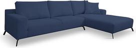 Kampinė sofa be miego funkcijos Kairė/dešinė sofa L formos kampinė sofa (tamsiai mėlyna, dešinė)