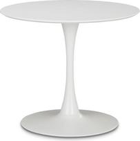 KHG valgomojo stalas, virtuvės stalas apvalus 4 žmonėms, 90 cm skersmuo, 75 cm aukštis, baltai dažytas stalas svetainei, biurui, minimalistinis dizainas