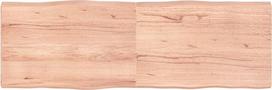 Kietas apdorotas rudos spalvos stalviršis 180 x 60 x (2-6) cm "Live Edge" pakaitinis stalviršis, skirtas virtuvės valgomojo stalo stalviršiui