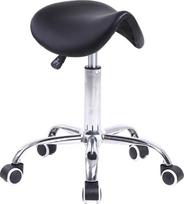KKTONER balno taburetė Rolling Stool Darbo taburetė su balno sėdyne reguliuojamo aukščio pasukama juoda