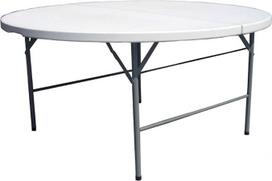 Klapptisch Catering aus Polyethylen weiß Ø 150 cm Maligi Home MG/Platano