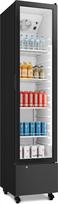 Klarstein GrandCooler Gewerbekühlschrank 220 L - Getränkekühler mit LED-Beleuchtung (weiß/blau), einstellbare Temperatur 0-10 °C, 4 Ablagen