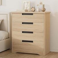 Komoda su 4 stalviršiais, staliukas, naktinis staliukas, stalviršis, modernus stalviršis Holz Schubladenschrank Für Wohnzimmer, Schlafzimmer Oder Flur, 77x39x92cm