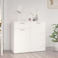 Komoda su stalčiais ir durelėmis 80 x 36 x 75 cm spintelė Komoda Svetainės baldai Aukšta spinta Įėjimo spinta Daugiasluoksnė medinė spinta Balta