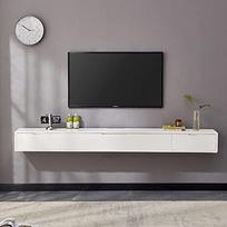 Konsolentische für Flur, schmale Beistelltische aus Glas für das Wohnzimmer, schwebender TV-Ständer mit 2 Schubladen - wandmontiertes Entertainment-Center aus Massivholz für einen darunterli