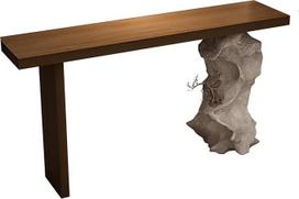 Konsolinis stalas su kinų antikvariniu stiliumi, su masyviu fliru ir stiklo pluoštu(100cm/39.4in)