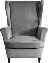 KRFOONN Wingback kėdės dangtelis Slipcovers 2 dalių Stretch Velvet Plush Wing Chair Covers Slipcovers Wingback sofos dangteliai Kėdės dangteliai Kėdės dangteliai Baldų apsauga gyvenamajam kambariui, 01