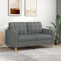 LAPOOH 2 sėdimų vietų sofa Tamsiai pilka 140 cm audinio sofa Svetainė Jaunimo sofa Atsipalaiduoti sofos ir sofos Miegamojo sofa Jaunimo vaikų kambarys