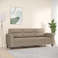LAPOOH 3-Sitzer-Sofa Taupe 180 cm Mikrofasergewebe, Poilsio sofos, Sofos ir sofos, Relaxsofa, Couch für Wohnzimmer, Couch Mit - 359567
