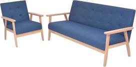 LAPOOH Sofos komplektas 2 dalių sofa lova, sofa lova, sofa su, sofa lova, sofos ir sofos, Relax sofa, audinys mėlyna