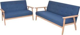 LAPOOH Sofos komplektas, 2 dalių sofa lova, sofa lova, sofa lova, sofos ir sofos, Relax sofa, audinys mėlyna