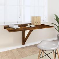 Lauko baldai Sulankstomas stalas Sieninis stalas Dūminio ąžuolo 100 x 60 x 56 cm Mediniai baldai