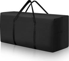 Lauko pagalvių saugojimo krepšys Ypač didelis terasos baldų pagalvių neperšlampamas saugojimo krepšys su užtrauktuku ir rankenomis juodas 1 vnt. 68" L x 30" W x 20" H