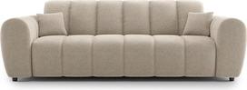 Letsit Ecksofa Rocco 3 Egon, Sofa zum Entspannen, Sofa 3-sitzer, 230 cm Breit, Polstersofa, Freistehendes Loungesofa, Bequemes Couch für Wohnzimmer und Jugendzimmer, Weiches Gewebe, Beige