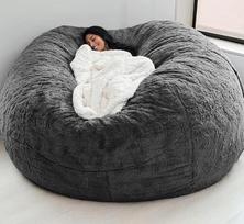 LHNT 6 pėdų Bean Bag kėdės dangtelis Bean Bag dangtelis, milžiniškas kailio Bean Bag sofos dangtelis Plaunamas Bean Bag Lazy Sofa dangtelis (be užpildymo) gyvenamojo kambario apdailai