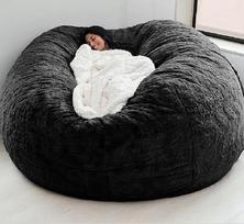 LHNT 6 pėdų Bean Bag kėdės dangtelis Bean Bag dangtelis, milžiniškas kailio Bean Bag sofos dangtelis plaunamas Bean Bag Lazy sofos dangtelis (be užpildymo) gyvenamojo kambario apdailai