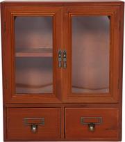 LIFKOME Mini ekrano spintelė Sieninė valgomojo spintelė virš pirmosios pagalbos spintelės Sieninė medicinos spintelė Derliaus sieninė spintelė Apothecary Cabinet Mini Countertop Cabinet Dekoracijos Medinė pakabinama siena