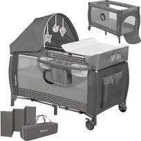 Lionelo Sven Plus 4 in 1 Baby Bett ab Geburt bis 15 kg Wickelauflage Moskitonetz luftige Seitenwände mit Seiteneingang Tragetasche zusammenklappbar
