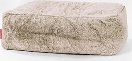 Lounge mopsas Didelis pėdkelnių pufas, aukso rudos spalvos pūkuotas triušių dirbtinio kailio audinys, pufas, pufas Bean Bag taburetė, gyvenamasis kambarys