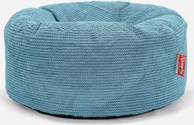 Lounge Pug Pouf Bean Bag 65 cm apvalus turkio spalvos Pom-pom vaflinis audinys Patogi taburetė ar pėdkelnė
